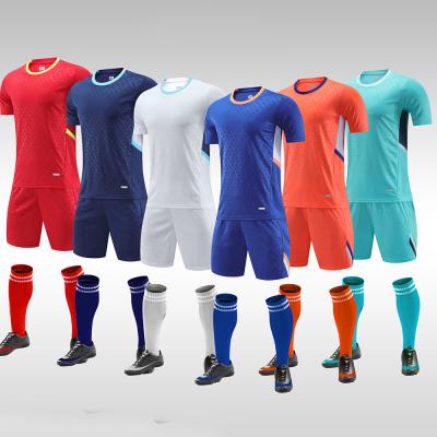 Cina Insieme arancio bianco blu respirabile normale su ordinazione casuale del Jersey di calcio dei Jersey di calcio in vendita