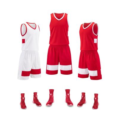 China Quick-Drying Youth Basketball Uniforms with Standard Thickness and Custom Design for sale