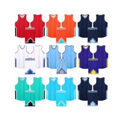 China Op maat gemaakte omkeerbare oefening Basketbal Jersey Design Sublimatie Basketbal Uniform Mesh Quick Dry Basketball Wear Te koop