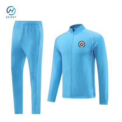 China Winter Practice Football Tracksuit with Quick Dry Polyester Fabric and Team Logos for sale