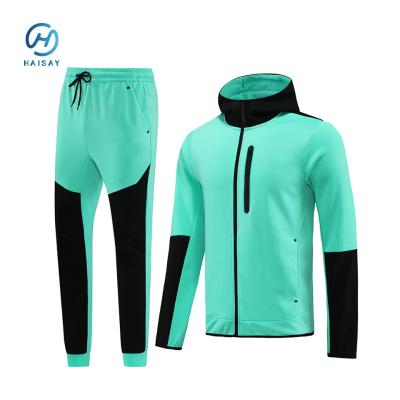 China Wholesale Custom Logo Hoodie Jacket Zipper Soccer Tracksuit Training Wear Long Sleeve Football Soccer Suit for sale