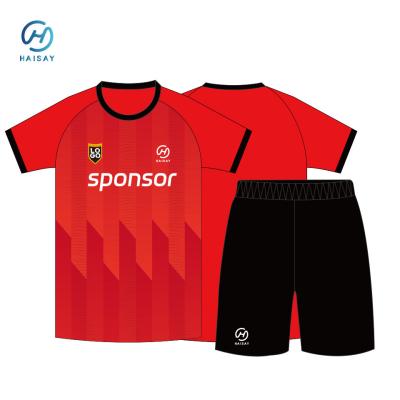 China football team jersey add sponsor/club logo/school logo/team member name custom design for sale