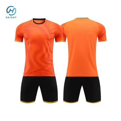 China Customizable Pink/Orange Adult Soccer Jersey Set Unisex Polyester Training Uniforms With Team Name 'Tracksuit' For Football Players for sale