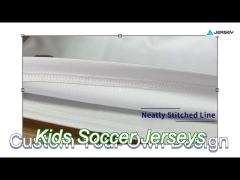 Kids Football White Jersey Custom Name Premium Fabric Jersey