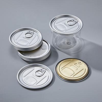 China food & Beverage Packaging Can 307# Plastic Lid , Aluminum EOE For Paper Tube for sale