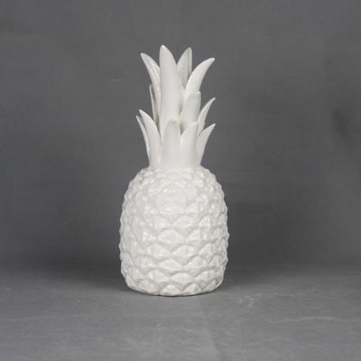 China China Factory Wholesale Price Art Crafts Pineapple For Home Modern White Ceramic Decoration for sale