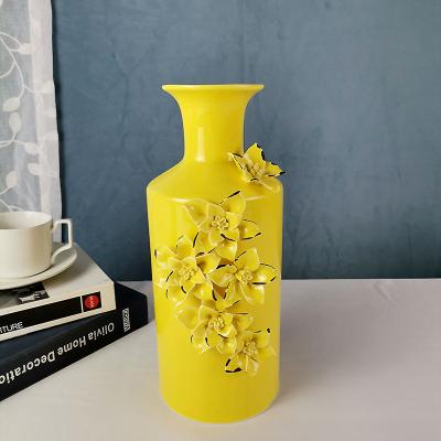 China 2021 Opening Hot Sale Round Design Handmade Flower Luxury Decorative Vase Homeware Vase for sale