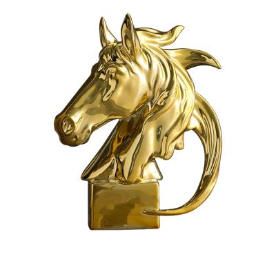 China Europe Design Popular Horse Head Wall Hanging Decoration Ceramic Wall Decor for sale