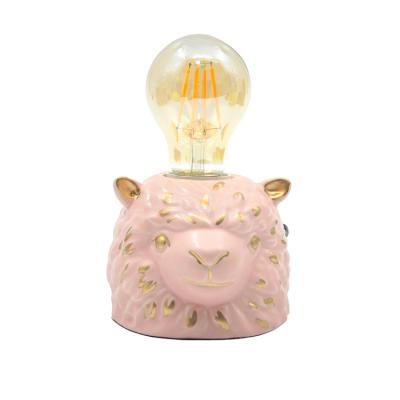 China Modern Nordic Home Decor Cute Animal Design Ceramic Lamp For Night Decoration for sale