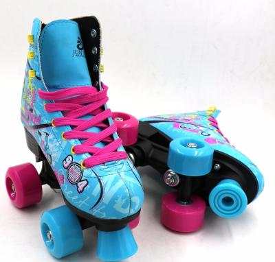 China Hot Selling Leather+velvet Roller Skate Patines 4 Ruedas Flashing Roller For Outdoor Sports for sale