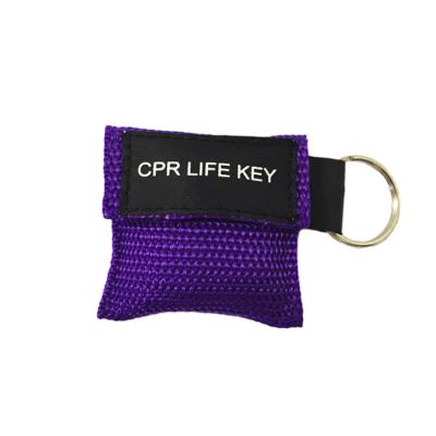 China Taschenschlüsselkette Cpr-Maske mit Handschuh-dem fördernden Geschenk Cpr-Gesichts-Schild kardiopulmonal zu verkaufen