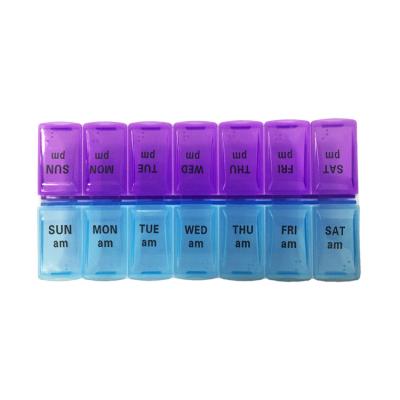 China Plastic 7 Days Pill Box  14 Compartment Pill Case for sale