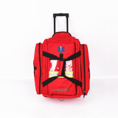 중국 Ambulance Kit EMS Trauma bag Medical Equipment Bag with wheel Earthquake Rescue Bag Ambulance Wheel Backpack 판매용