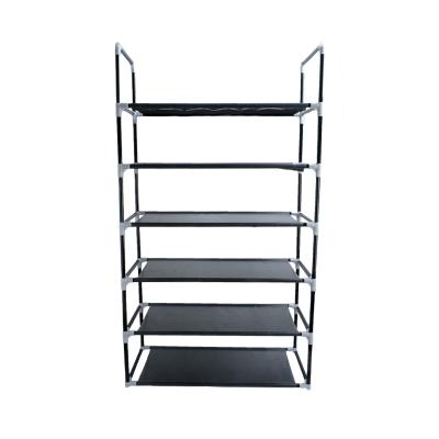 China Shoe Rack China Product 6 Tiers Cheap Corner Slide Plastic Detachable Portable Sports Shoe Rack for sale