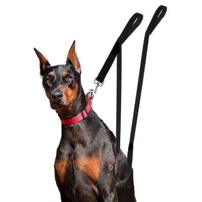 China Greenwell 2 Double Padded Dog Handle Durable 8ft Long Black Double Leash Extra Long Handle Heavy Duty, Large/Medium Dogs for sale