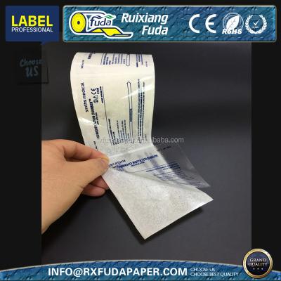 China Waterproof Transparent Customized Self Adhesive Label With Free Design for sale