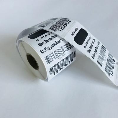 China White Waterproof Semi Glossy Thermal Transfer Label, 100mm x 60mm, 1000pcs/roll for Zebra Printer for sale