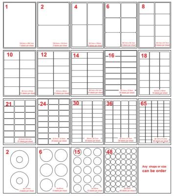 China A4 Waterproof Label 210mmx297mm , Laser Inkjet Blank Page for sale