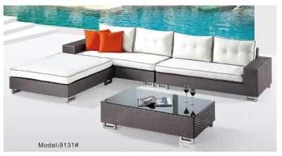 China 4 piece -Outdoor rattan sectional sofa garden furniture project sofa chair L/I shape sofa-9131 for sale