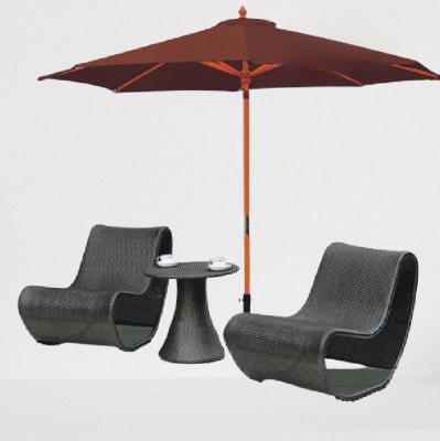 China Foshan factory direct Rattan wicker sun bed pool aluminium outdoor lounge set pool furniture sunlounger---6138 for sale