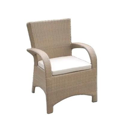 China Hotel Outdoor Aluminum Metal Garden Chairs PE rattan resin Garden Chairs handrail Balcony Chair---YS5628 for sale