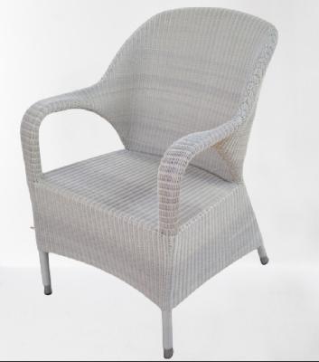 China Garden hotel outdoor dining chair luxury white rattan outdoor chair plastic armrest wicker patio chair---YA5684 for sale