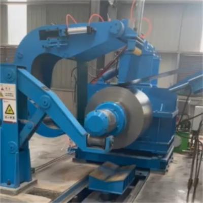 China Electric Aluminum Coil Steel Coil Recoiler Machine With 380V/50Hz Voltage And Deviation Correction for sale