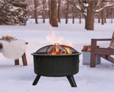 China Outdoor Smokeless BBQ Grill Corten Steel Gas Fire Pit Custom Shape Spherical Square for sale