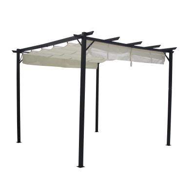 China 3X3X2.2M Aluminum Louvered Pergola Garden Sunshelter with Polyester Frame Material for sale