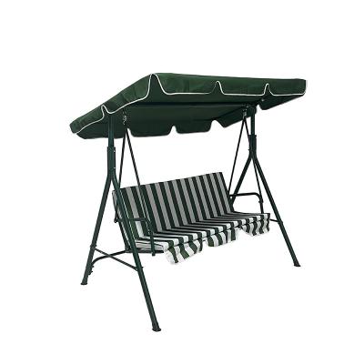 China Outdoor Hanging Bed Modern Design 3-Person Patio Swing Chair with Steel Tube and Roof for sale