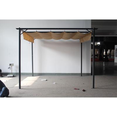 China Customizable 3.1*3.1*2.3M Aluminum Outdoor Retractable Pergola Canopy for Garden Patio for sale