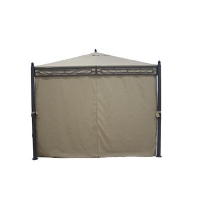 China Easily Assembled Garden Metal Gazebo 3*3*2.75M with Polyester Top Cover and Sidewalls for sale