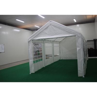 China Carport exterior CP004-W con cubierta superior de PE impermeable y marco de metal 3X6M cobertizo de jardín en venta