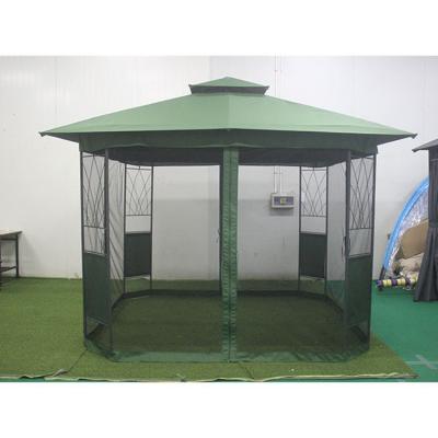 China Large Tents with Mosquito Outdoor Gazebos PA Coated Waterproof Portable Iron Gazebos for sale