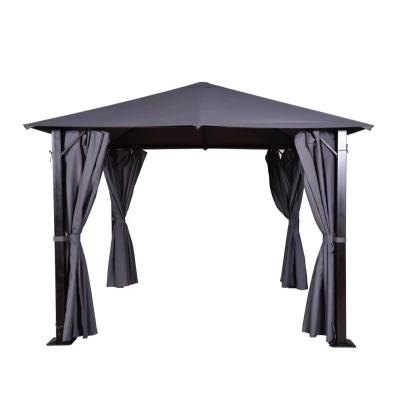 China Metal Outdoor Gazebo for Garden Single Topped Hand-Painting 3x3x2.57m Easy Assembled for sale