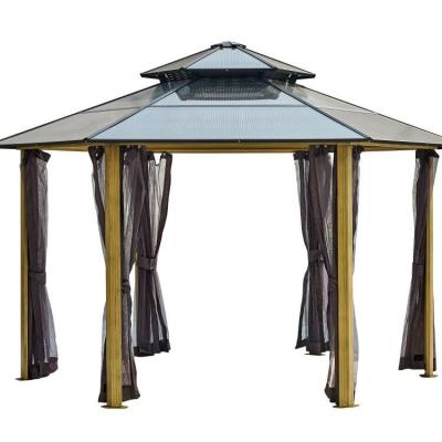 China Aluminiumframe 2x2x2x2.8M Hexagonale Hardtop Gazebo voor zonbescherming en ontspanning Te koop