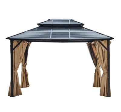 China Polyester zijkant 3X3.65X2.75M Dubbele bovenkant Aluminium buis Gazebo voor tuinfeest Te koop