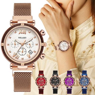 China Luxury Women Calendar Watches Magnetic Starry Sky Female Clock Quartz Wristwatch Fashion Ladies Wrist Watch relogio feminino for sale