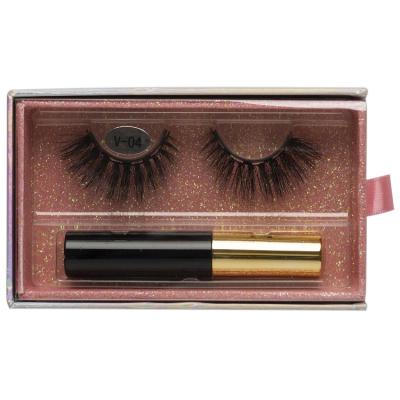 China Wholesale Price 5d Natural Magnetic Eyelash Magnetic Eyelashes Kit With Magnetic Eyeliner Private Label Natural Eyelashes for sale