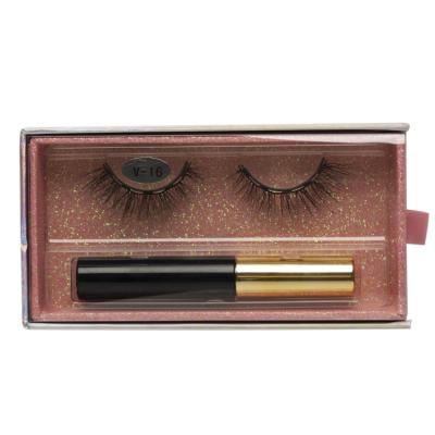 China New Natural Magnetic Eyelash Best Selling Magnetic Eyeliner and Magnetic Eyelash Kit Private Label Natural Eyelashes for sale