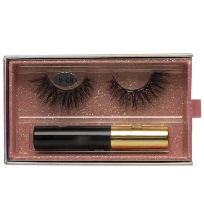 China New Product Natural Magnetic Eyelashes Magnetic Eyelashes Wholesale 3d Mink Magnet Band Eyelashes With Magnetic Eyelashes Box for sale