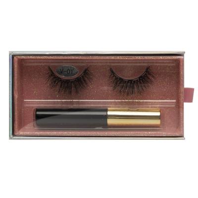 China 2021 new styles 3d eyelashes natural magnetic magnetic mink private label eyelash magnetic eyelash set for sale