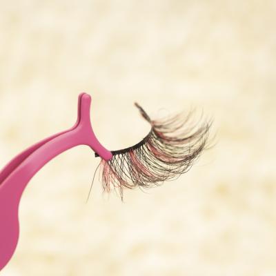 China High Quality Natural Soft Eyelash 2021 Beautiful Colored Mink Lashes Wholesale Colored False Eyelashes With Box Packing for sale