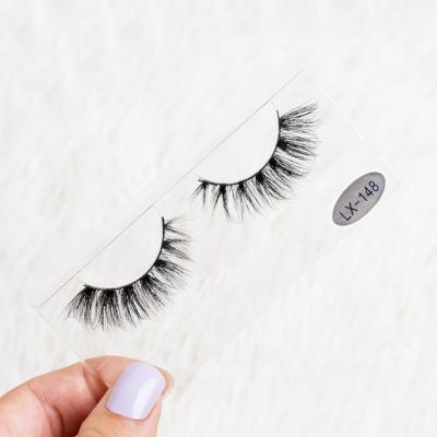 China Natural Soft Eyelash 3d Mink Wholesale Eyelashes Vendor 20mm Eyelash Box Cases 3d Mink Eyelash Custom Logo Labels for sale