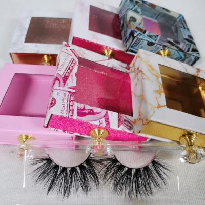 China Wholesale Custom Box Mink Eyelash Private Label Dramatic Tapered 3d 5d 3d Luxury Mink Eyelashes Natural Soft Eyelash Packaging for sale