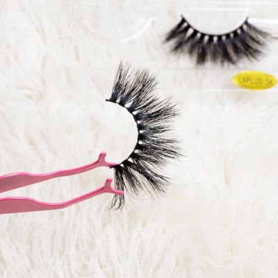 China Wholesale thick strip natural soft eyelash full lashes 3d mink eyelashes 25mm mink eyelash luxury fluffy sellers for sale