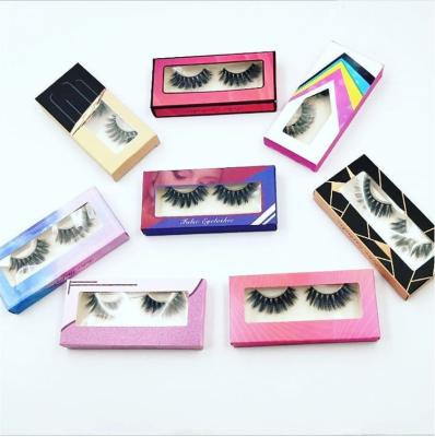 China 2021 new arrivals handmade eyelash boxes glitter paper eyelash box with custom logo wholesale eyelash label box for sale