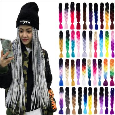 China Jumbo Braid Cheap Price Customized Ombre Synthetic Elephant Extension Color Hair Synthetic Braiding Hair for sale