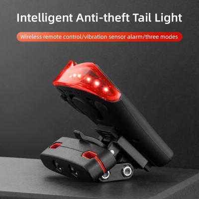 China Mountain Bike USB Charging Tail Light Wireless Remote Control Light Steering Bicycle Anti-theft Warning Light BG-1807 for sale