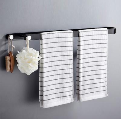 China Traditional Space Wall Mount Aluminum U-Typed Towel Shelf With Hook Bathroom Rack Towel Rack With Hooks for sale